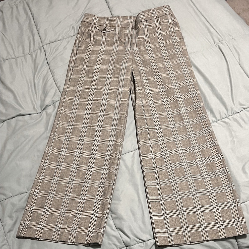 Loft Plaid Wide-Leg Women's Pants